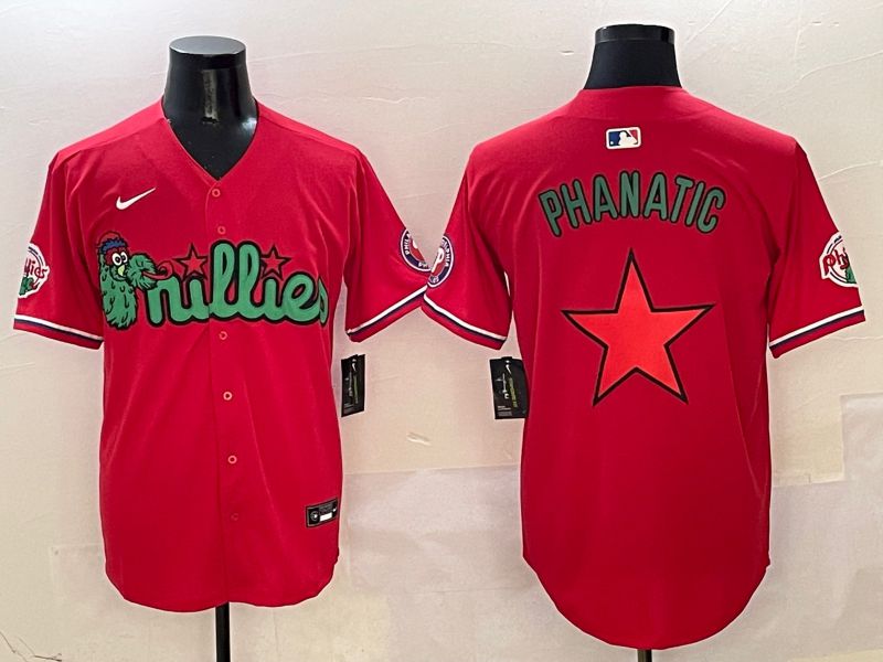 Men Philadelphia Phillies Blank Red three generations Joint Name 2025 Nike MLB Jersey style 15->philadelphia phillies->MLB Jersey
